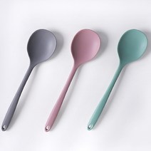 보렌 실리콘 요리스푼 볶음주걱 3color, 핑크