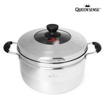 퀸센스 스팀쿠커 30cm 곰솥 법랑 들통 삶통 사골 찜기, 본상품선택, 1개