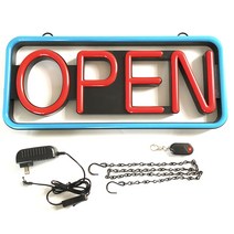 OPEN 조명 오픈 카페 가게 개업선물 간판 네온 LED 조명 네온사인 글귀 전광판 모던 심플 영업용 업소용, K.리모컨 모델에 3M 라인 밴드 오픈