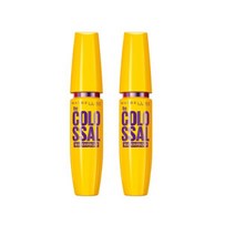 메이블린 뉴욕 콜로썰 워터프루프 마스카라 9.2ml, 리얼 브라운, 2개