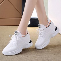 명브띠 메쉬 밴딩 여성 키높이 패션운동화 7cm