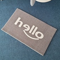 헬로우 현관 실외 바닥 업소용 세탁실 신발장 사무실 출입구 코일매트 깔판, HELLOSMILE