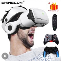 가상현실 vr 헤드셋 3d 샤인콘 가상 현실 안경 viar device 스마트 헬멧 렌즈 goggle for mobile phone cell 스마트폰 헤드폰 154