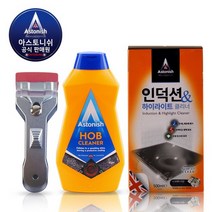 아스토니쉬 인덕션크리너 하이라이트 기름때 찌든때세제 스크래퍼포함, 2개, 500ml