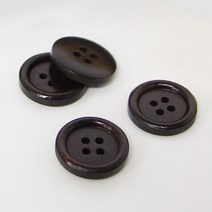 Jstrading 라운딩 나무단추-브라운 (20mm)-1set(10개) 단추