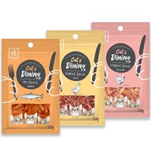 브리더랩 캣츠 다이닝 슬라이스 20g 치킨대구 오리대구 연어 져키 트릿, 20개