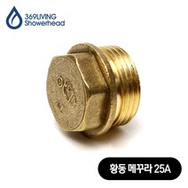 369Living 황동 메꾸라 플러그 캡 25A 아답타 수도 배관 부속품, 1개