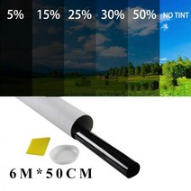 자동차 썬팅시공 썬팅필름 1 롤 50cm X 6m 1/5/15/25/35 VLT 창 색조 필름 유리 스티커 태양 그늘 자외선 보호기 포일, 15 Percent Clear