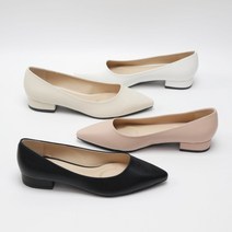 [코지] 여자 심플 빅사이즈 스켈레토 로우힐 플랫슈즈