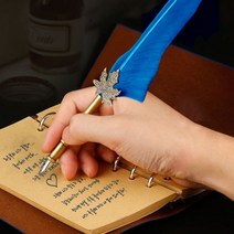 캘리그라피 딥펜 깃털펜 영어 손글씨 필기체 입문 연습 취미 선물 택1, 상품선택, 블루