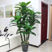 인조 나무 대형 조화 카페 인테리어 장식용 꽃 열대 화분 야자수 정원 행인 플랜트 레몬 올리브 대나무 레몬트리 극락조 올리브 꽃꽃이 실내 설유화 바나나 식물 76, 2미터 4극 챔피언 나무 화분에 심은 잔디