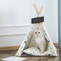 반려동물 인디언 텐트하우스(파인애플) 고양이 개집