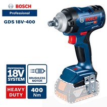 bosch gds 18v-400 무선 임팩트 렌치 기계 400nm 전기 렌치 12quot 사각척 보쉬 프로페셔널 18v 전동공구 신제품