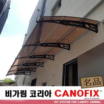 캐노픽스 1000x3000 렉산 캐노피 비가림 처마 창문 현관 비막이 빗물받이 햇빛차단 비가리개 테라스지붕 채양 그늘막, 브라운, 회색, 세트앙카