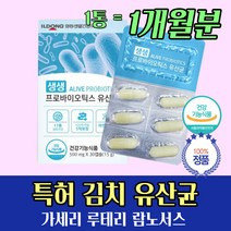화학 무 부형제 100억 김치 유산균 루테리 모유 수유