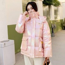 후드 캐주얼 레이디 파카 하이 스트리트 아웃웨어 프린트 아플리케 버튼 여성용 따뜻한 블랙 두꺼운 코트 겨울
