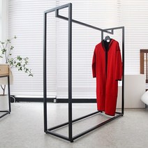 코코디피 달콩 옷가게 사각 파이프 디자인 중앙 옷걸이 행거 맞춤 주문제작, 실버