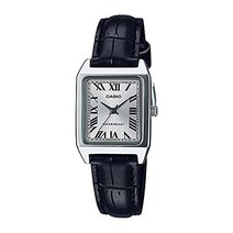 CASIO 카시오 스탠다드 레이디스 LTP-V007L-7B1 손목시계 키즈 아이 소녀 치프 카시오 칩카시 아날로그 블랙 블랙 실버 가죽 가죽 벨트 해외 모델