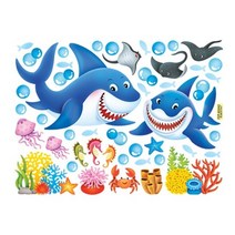 그래픽 펀 유니테크 스티커 상어친구들 FDT-85042 OW+7344EA