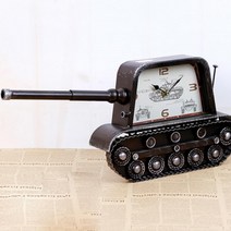 빈티지 탁상용 인테리어 탱크모형 철제시계 색상랜덤 사진 소품용 오브제, go♡☞상품선택∑◁al