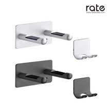 [rate]레이트 헤어드라이기 벽걸이 거치대, 실버 벽걸이 거치대