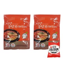 송탄 부대찌개 둘이서도 배부른 700g 2팩에 라면사리까지 얼큰한 국물요리 푸짐한양 집에서 간편히 먹는 칼칼한 부대찌개 펜션요리 집들이음식 홈파티 즉석식품, 2개