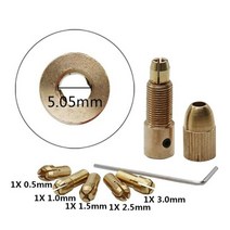 드릴 척 7 콜릿 세트 0.5-3mm 미니 공구용 빠른 구리 폴더 캡 축 콜렛 전동 공구, [01] 5.05mm