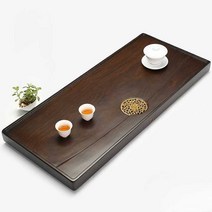 흑단 차판 원목 다기 가정용 다도용 티 트레이, 카이위안 80x35x4.5CM