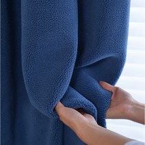 방한 방풍 커튼 울트라 두꺼운 양고기 벨벳 더블 레이어 따뜻한 농축 침실 겨울 발코니