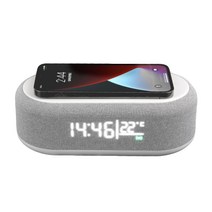 리쌍떼 LED 3in1 알람시계 무선충전기 CWC, 화이트