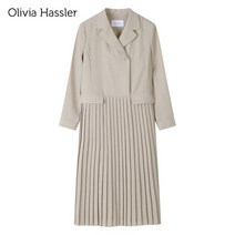 [TAG가 257 000원] [올리비아하슬러] OHBMOP102_H핏 주름 포인트 정장 원피스
