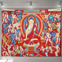 탱화 티벳 천주 석가모니 경면주사 thangka 표구사 탱화 불화 달마도 참선 불교미술 티베트 불교 교수형 벽 태피스트리 침실 부처님 동상 종교 벽화 thang-ga 홈 12, 1024, 320x180cm