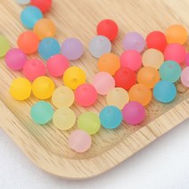 젤리구슬(25g) / 불투명 젤리 팔찌 목걸이 칼라 컬러 비즈 아크릴 만들기 재료 구슬, 12mm