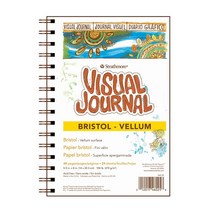 스트라스모아 VISUAL JOURNELS 브리스톨 Vellum 스프링 스케치북 14x21cm 24매 (GI460025)