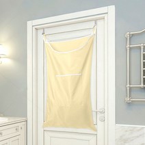 공간절약 걸이형 방문걸이 세탁물 빨래 바구니 베이지