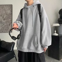 후드 맨투맨 남자 봄가을 루즈핏 솔리드 상의 코디 가을 코트