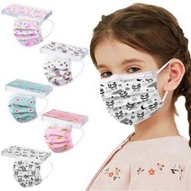 어린이용 마스크 일회용 페이스 마스크 스타 만화 마우스 캡 3 겹 마스크 50 개, 50PCS MIX