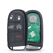 KEYYOU 원격 자동차 키 433mhz 4A 칩 입력 SIP22 지프 Renegade 나침반 CCUV Trailhawk M3N40821302 68250335AB, 4 Buttons With Panic