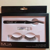 MUA makeup academy Glamour Volume Boosting Lash Kit (Lashes placement tool and glue), 1