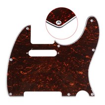 TL Pickguard 3Ply 단일 코일 픽업 홀 8 나사 스타일 일렉트릭 기타 용 구멍 스크랩 플레이트 멀티 컬러, [07] Red Turtle Shell