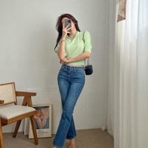 브이와이 VY 여자 피크닉 봄여름 카라넥 반팔티셔츠
