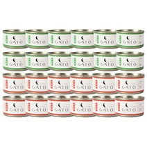 포가토 고양이 참치 주식캔 12개 + 치킨 주식캔 12개 (총 24개) 고양이 습식사료, 1box