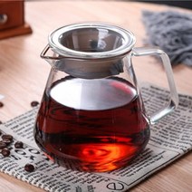 서버컴퓨터 데스크탑 노트북 V60 유리 범위 커피 360600800ml 핸드 드립 재사용 가능한 필터 용지 커피 포트 커피 주전자 브루어 바리 스타, 500ml 플랫 포트