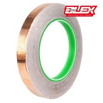 φBLEX 블렉스 전도성 동테이프 0.05T x 10mm 30M 황테이프 구리 금속 전자파차단 박테이프 전기회로ヰ_ea, ヰ＂이상품＂