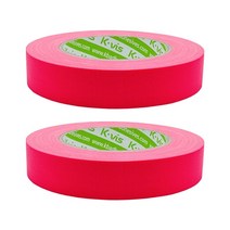 kvis 개퍼 테이프 gaffer tape 형광핑크 25mm x 25M, 형광핑크 2개