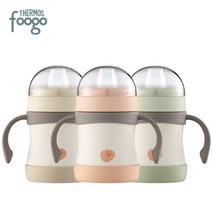 써모스 푸고 프리미엄 뉴트럴 2WAY 베이비보틀 200ml TKFD-200 시피컵 빨대컵 유아컵, 뉴트럴핑크, 1개