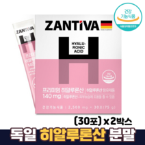 히알루론산 효능 분말 식약처인증 건강기능식품 피부보습 피쉬콜라겐 촉촉한 피부, 2박스, 30포