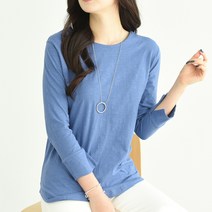 언스타일 트임 8부 소매 사계절 여성 티셔츠