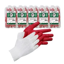 서울코팅 13G 적색 반코팅장갑 백코팅 황코팅 50세트 작업용 장갑, 서울 반코팅 13G 50세트