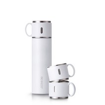 디오바코 원터치 보온보냉병 350ml/500ml, 화이트링 보온병 500ml+컵2개+전용파우치